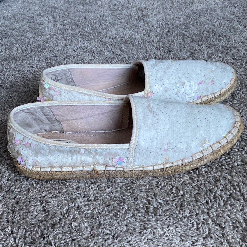 Circus by Sam Edelman White/Iridescent Sequin Espadrilles